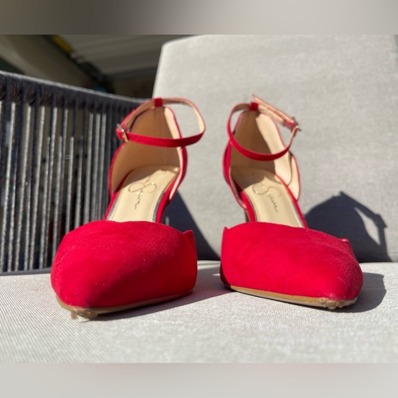 Red Jessica Simpson heels- size 9 - Picture 6 of 7